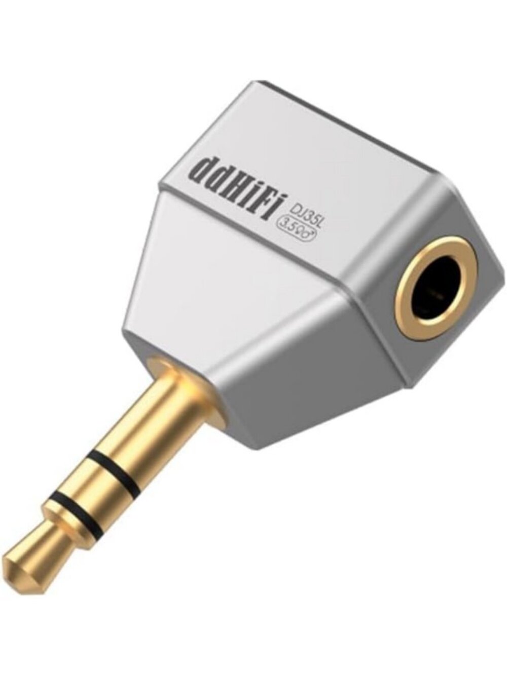 3.5mm Balanced Audio Adapter - L-Shaped Female to Male Connector for DJ Gear